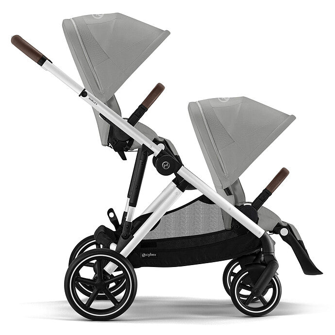 Poussette Double Gazelle S Châssis Silver - Stone Grey Cybex