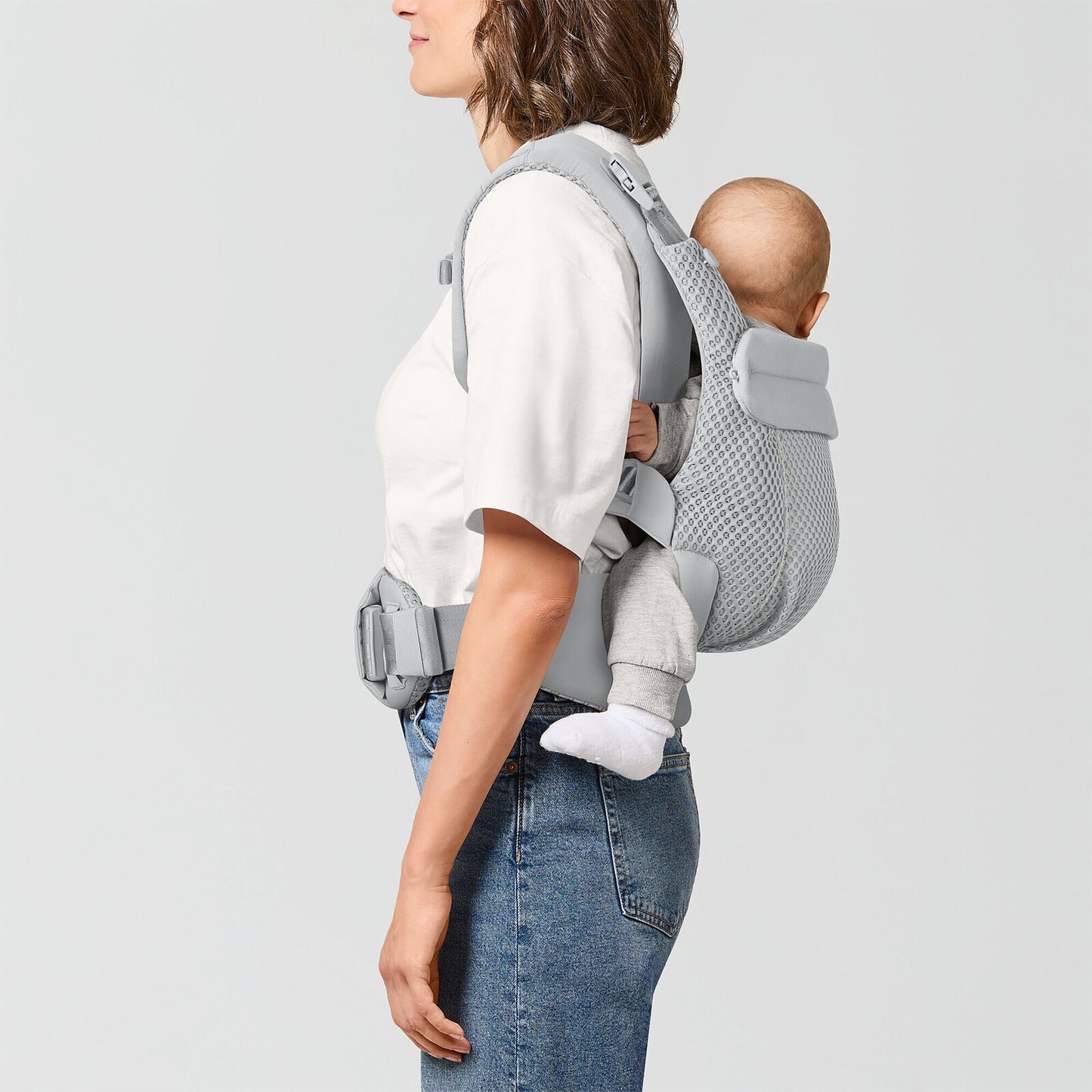 Porte-bébé Amya - Fog Grey pas cher