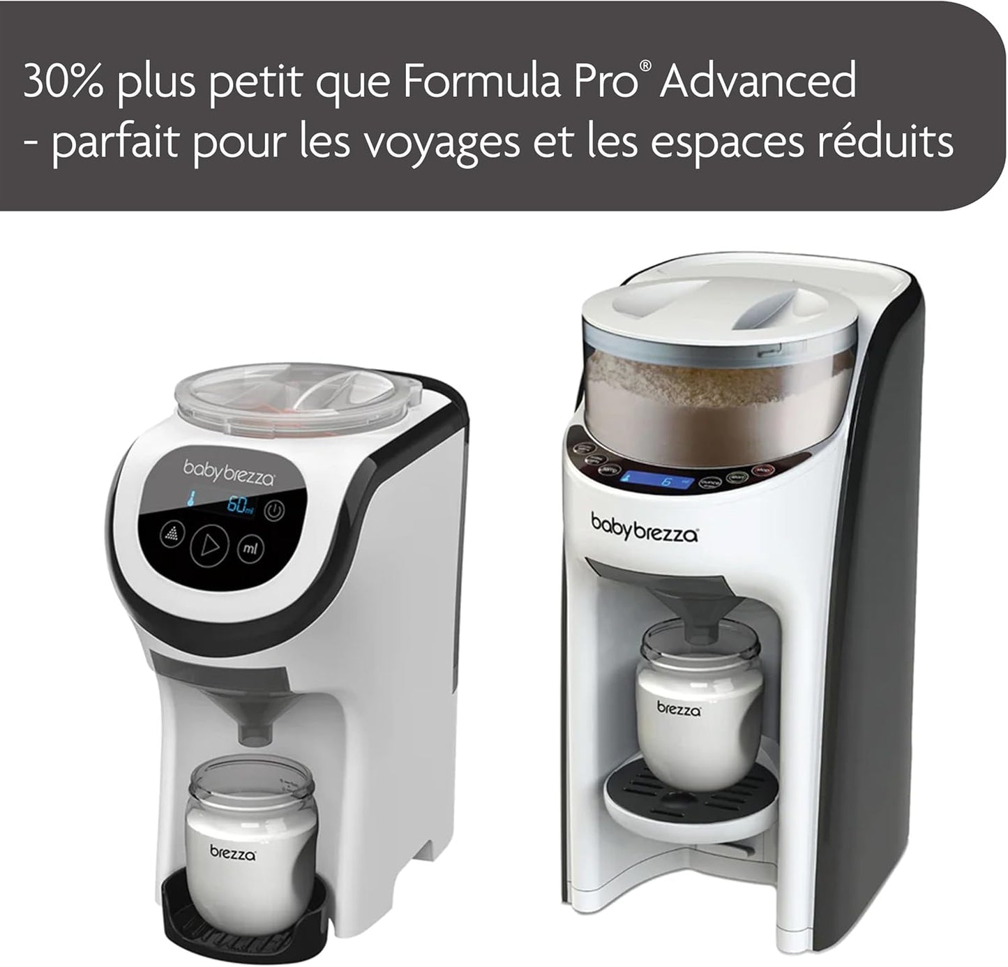 Préparateur de biberons Baby Brezza Formula Pro Mini 30% plus petit que Formula Pro Advanced
