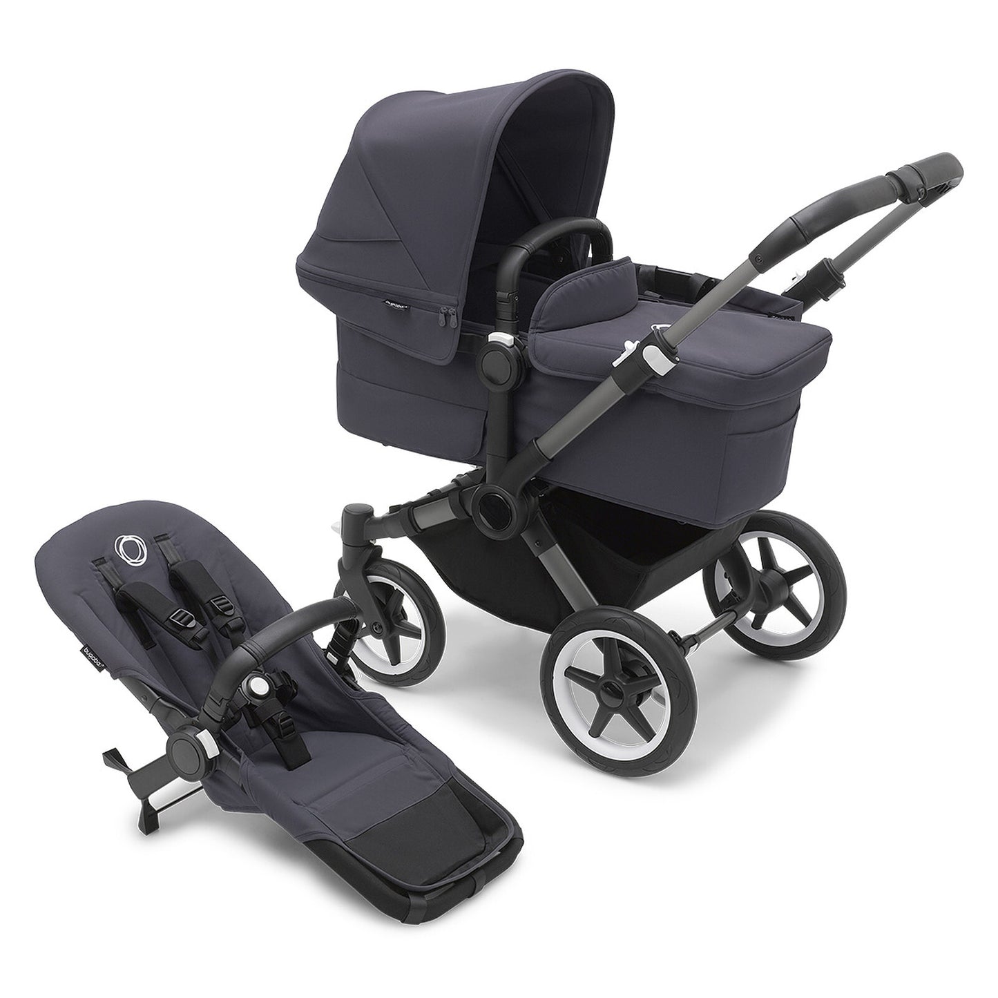Bugaboo Donkey 5 avec nacelle naissance, capote extensible UPF 50+
