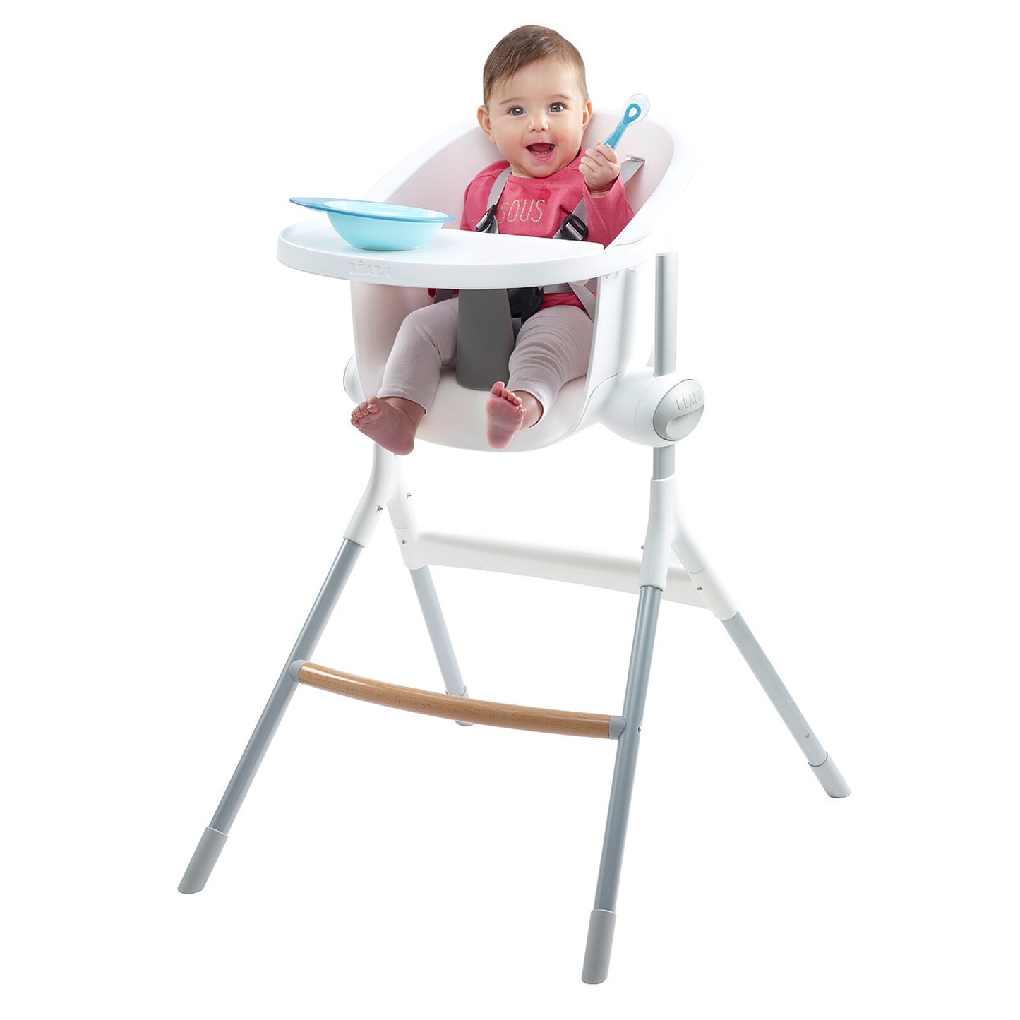 Chaise haute Béaba Up & Down pliable design scandinave