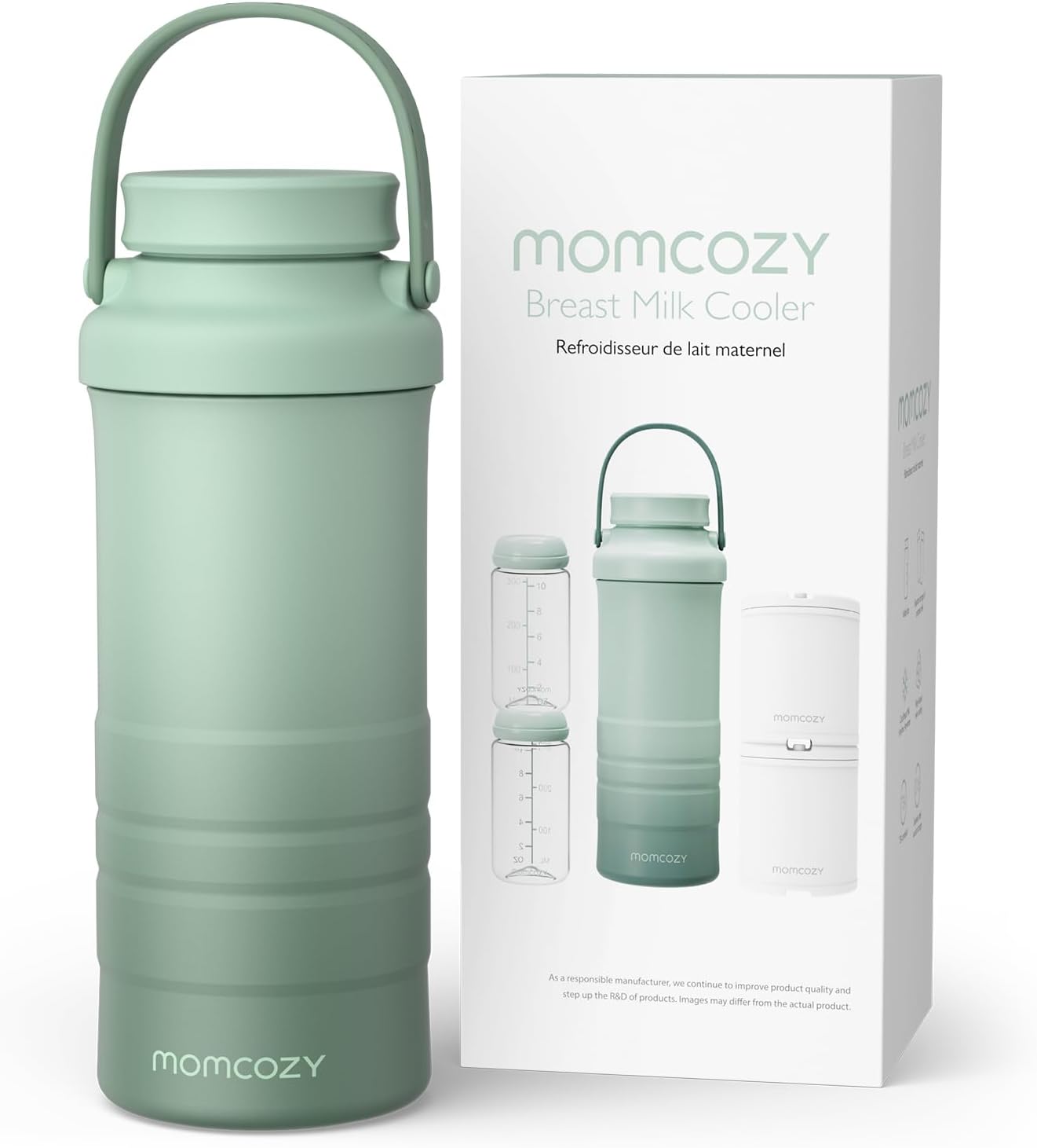 Glacière Momcozy 360° portable pour lait maternel vue de face
