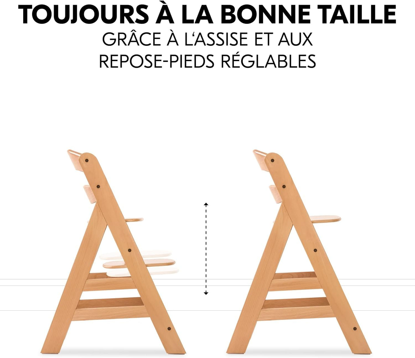 Chaise haute Hauck Alpha Newborn réglable en hauteur