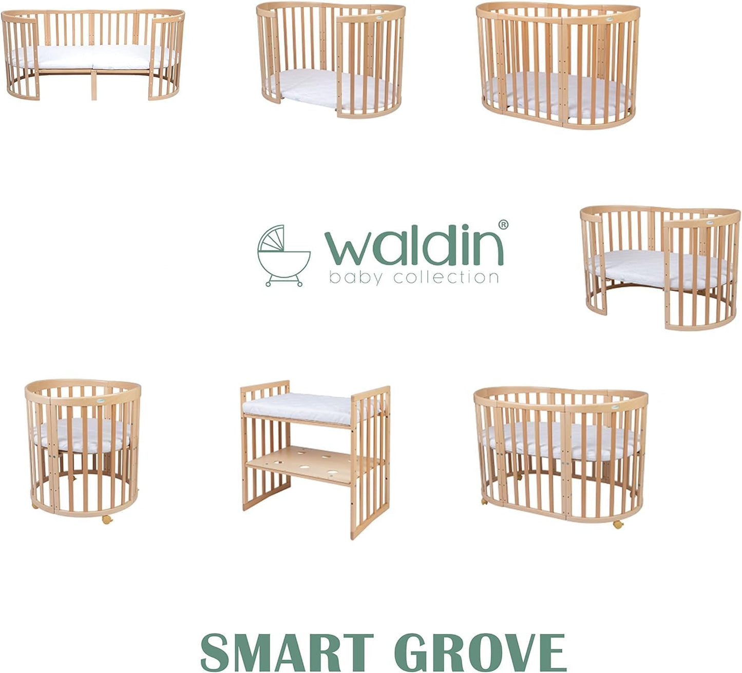 Lit Waldin transformé en lit pour enfant avec extension