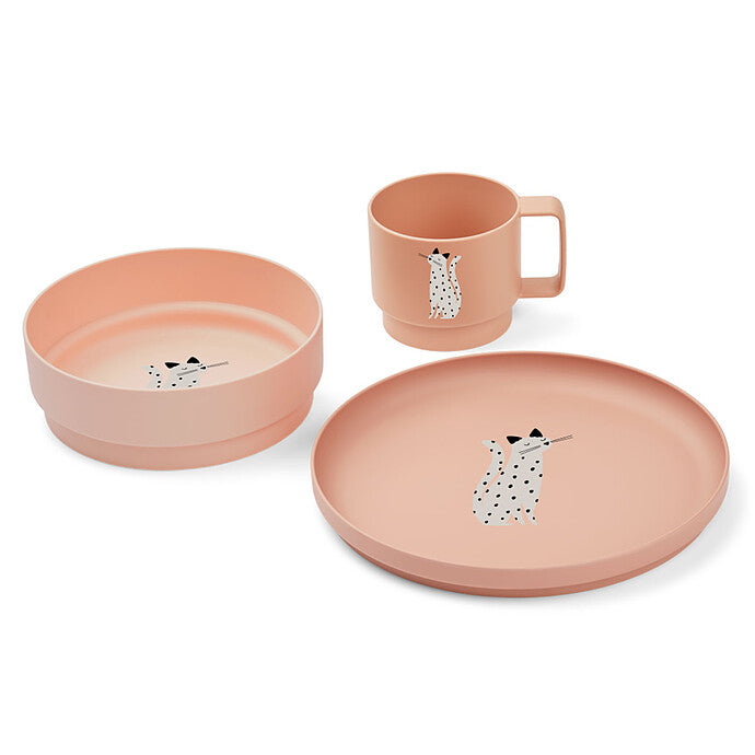 set vaisselle 3 pieces archi cat tuscany rose liewood 1