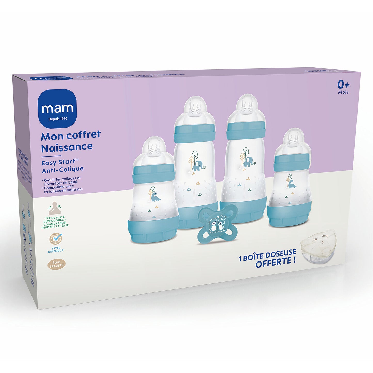 Biberons MAM Easy Start – système anti-colique, coloris Ocean