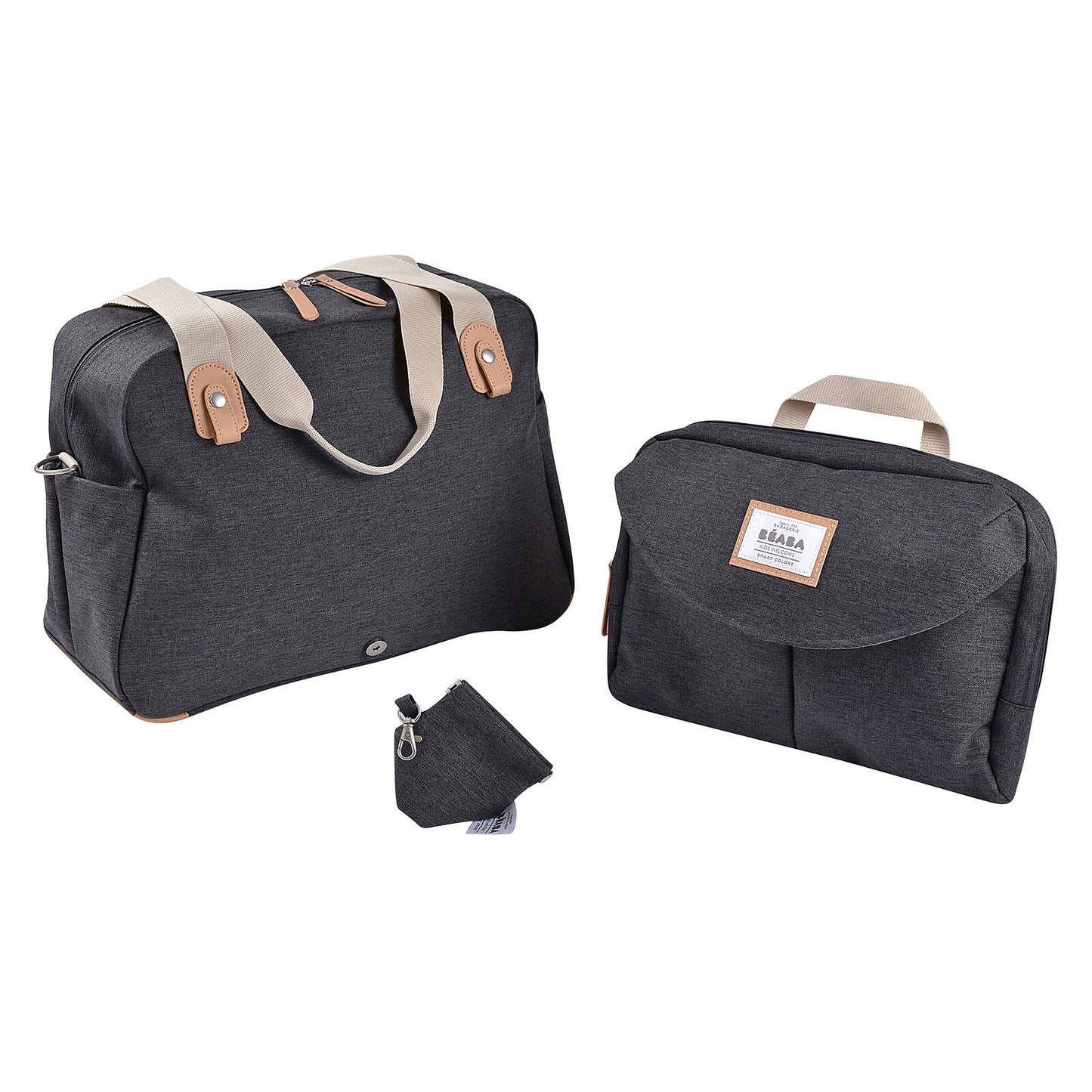 Accessoires inclus avec le sac à langer Béaba GenÚve II Gris Chiné Foncé