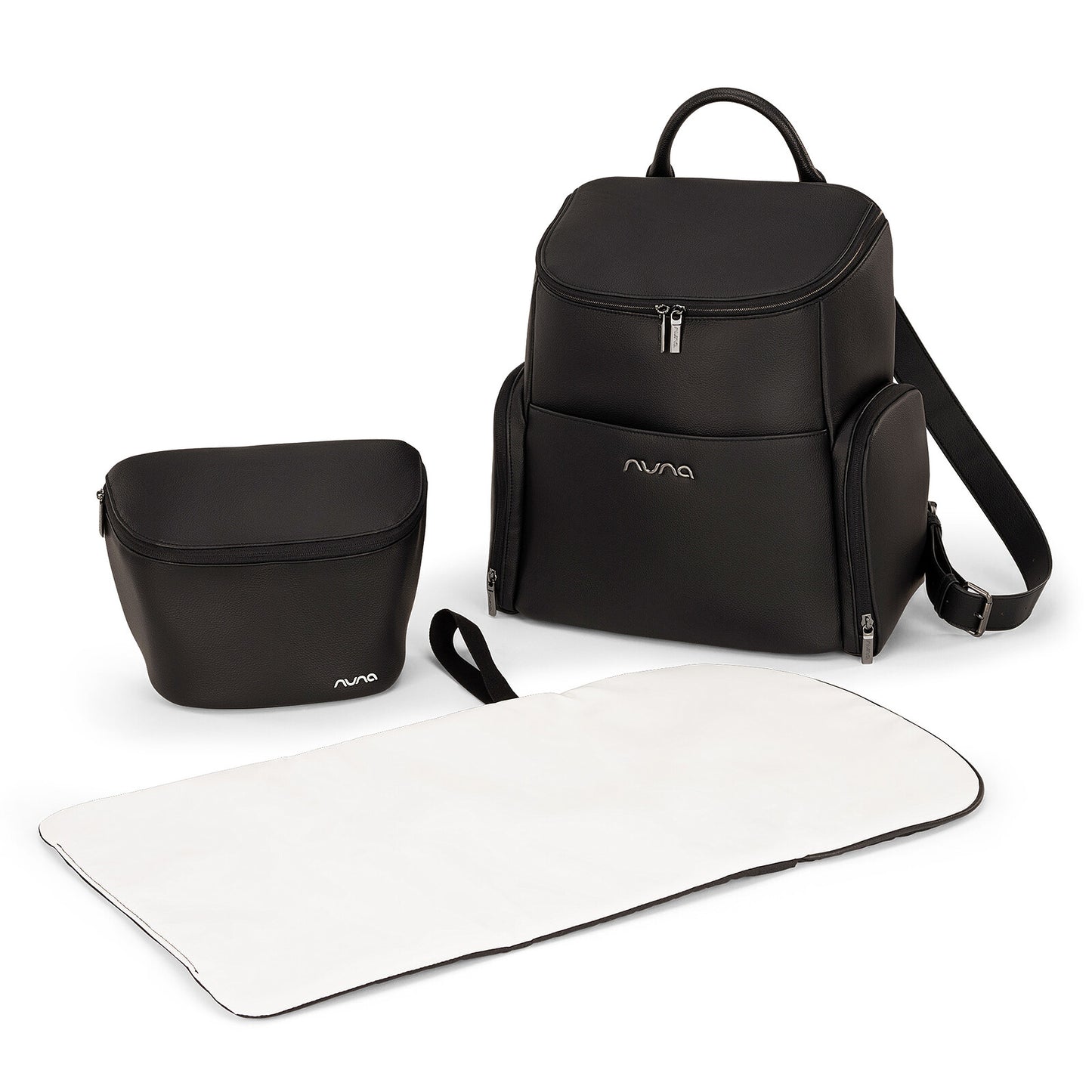 Sac à langer Nuna Essential Bag avec trousse et matelas a langer assortis