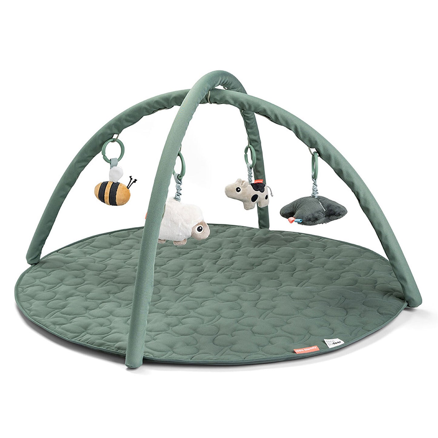 Tapis d’éveil Tiny Farm vert avec arche sensorielle