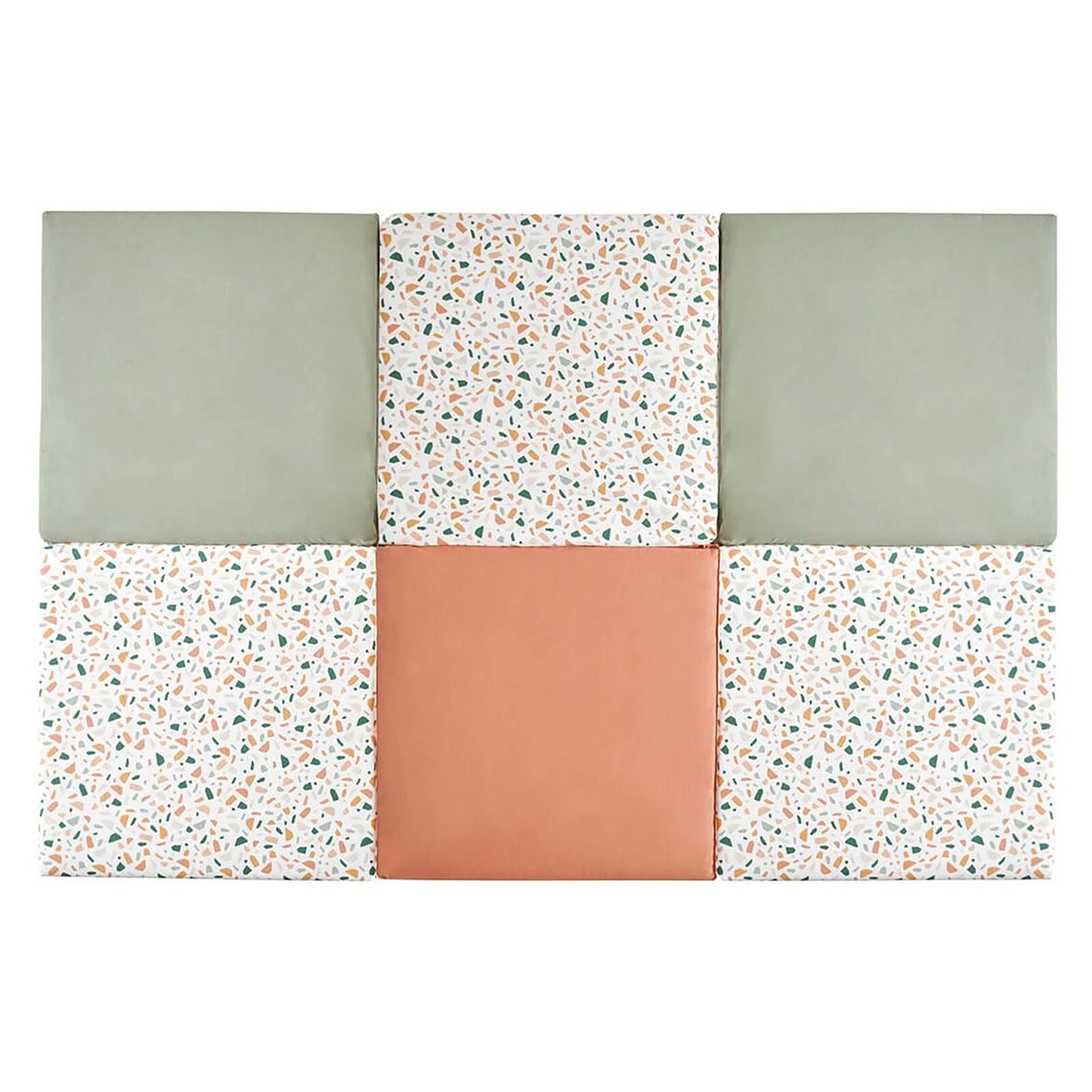 Vue plié tapis de motricité XL Terrazzo