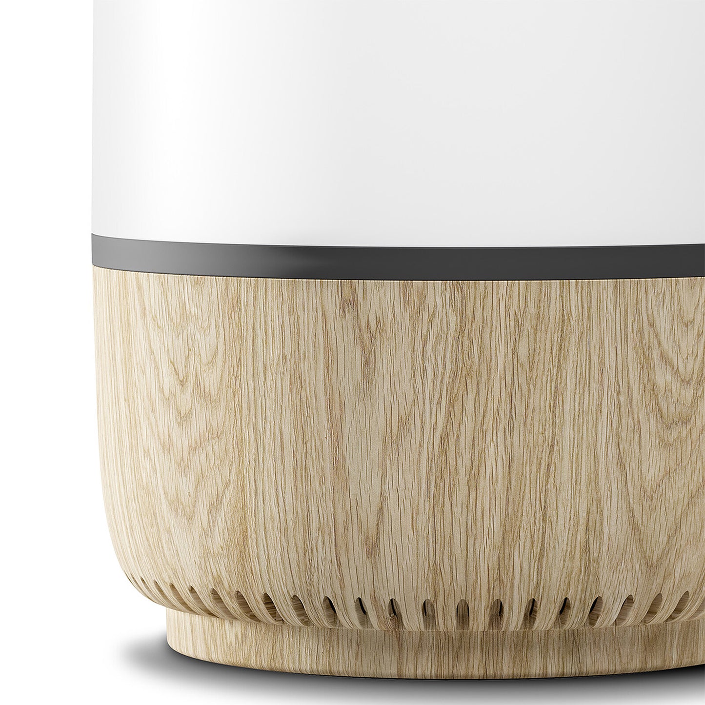 ALT : Design minimaliste de la veilleuse Soothe de Maxi-Cosi, lignes épurées et modernes.