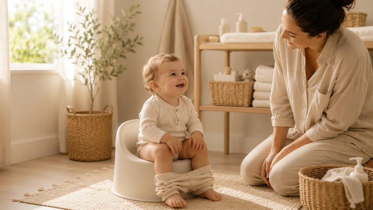 Collection de pots et réducteurs de toilettes pour bébé, ergonomiques et stables pour accompagner l'apprentissage de la propreté en douceur