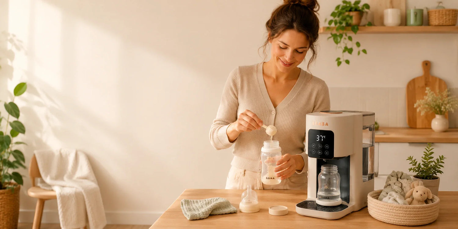 Collection de robots préparateurs de biberons automatiques, pratiques et précis pour préparer le lait de bébé en toute sérénité