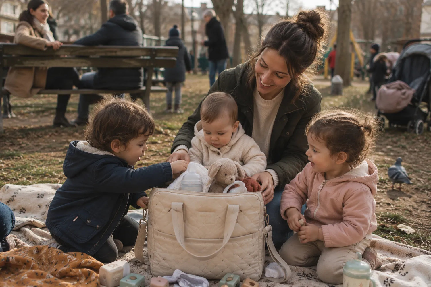 Collection de sacs à langer pratiques et élégants pour transporter les affaires de bébé en toute sérénité