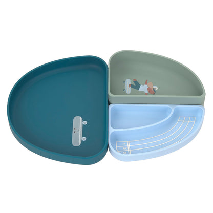 Assiette, bol et assiette à goûter LÄSSIG Tiny Team – Chien
