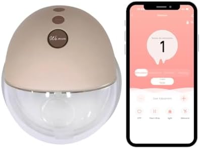 Tire-lait électrique sans fils et connecté, tire-lait mains libres et portable avec 4 modes et 10 niveaux de puissance d'aspiration.|B0CPQ4NGS4
