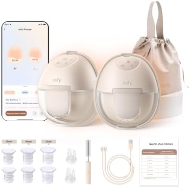 Tire-lait portable eufy S1 Pro, électrique avec technologie chauffante, coque de charge portable, rythmes intelligents via application, aspiration de qualité hospitalière, sans fuite et silencieux|B0DCZKZDJK
