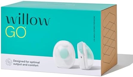 Willow Go Tire-lait mains libres – Tire-lait portable – Portable, électrique, sans fil, et 9 niveaux de puissance d'aspiration de qualité hospitalière – Essentiels post-partum – Double tire-lait|B0B2SK47X6