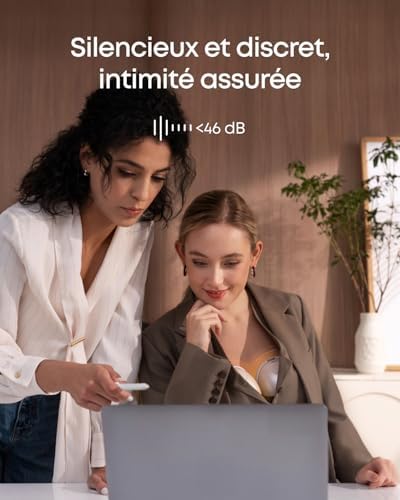 Tire-lait portable eufy S1 Pro, électrique avec technologie chauffante, coque de charge portable, rythmes intelligents via application, aspiration de qualité hospitalière, sans fuite et silencieux|B0DCZKZDJK