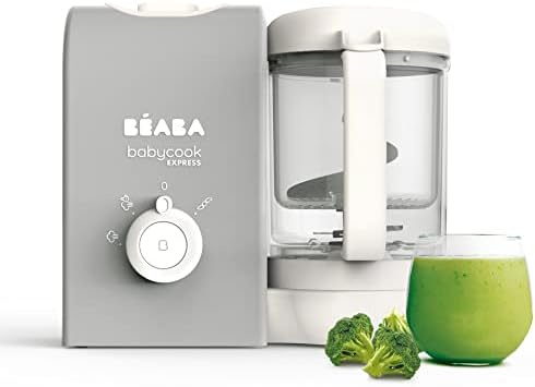 BEABA, Babycook Express, Robot Bébé 4 en 1 Mixeur-Cuiseur, Cuisson Express 15min, Mixage sur-mesure, Cuisson Vapeur Douce et Saine, Décongélation, Texture Homogène, Capacité 1 250 ml, Bleu Baltique|B0BFR7CYZZ