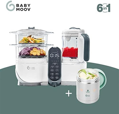 Robot nutribaby+ blanc + contenant Isy inox - Babymoov|B0BPJ1YPYT