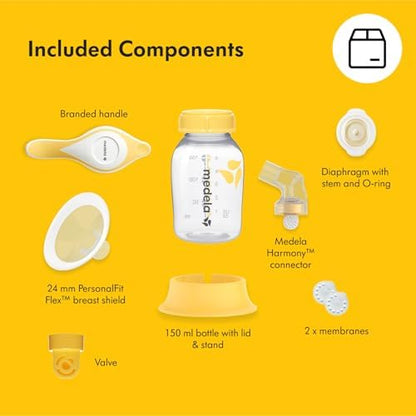 Harmony Flex Manual Breastpump, with 2-Phase Expression Technology, Compact, Lightweight & Ideal for Travelling|B08DBMQSVN
