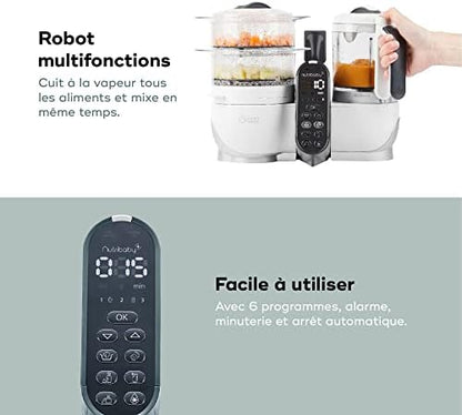 Robot nutribaby+ blanc + contenant Isy inox - Babymoov|B0BPJ1YPYT
