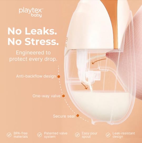 Playtex Baby Tire-lait électrique (modèle portable H15), pompe mains libres dans le soutien-gorge, 3 modes, 12 niveaux, fonctionnement silencieux, capacité de 180 ml|B0GSW3J2HD