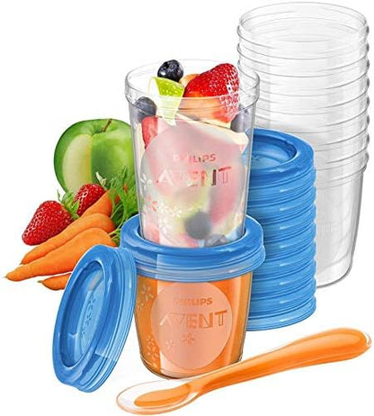 Philips SCF883/01 Robot Cuiseur-Mixeur 4-en-1 pour Bébé + Livret de Recettes + Bol de Rangement 120 ml & Avent - SCF721/20 - Pots de conservation 180 ml et 240 ml avec Couvercles associés|B0859QYK9C