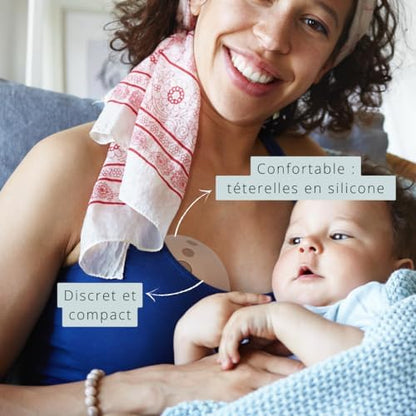 Tire-lait électrique sans fils et connecté, tire-lait mains libres et portable avec 4 modes et 10 niveaux de puissance d'aspiration.|B0CPQ4NGS4