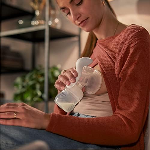 Philips Avent Tire-lait manuel sans BPA, portable et léger, coussin en silicone souple adaptatif de taille unique (Modèle SCF430/01)|B0BCX3BV8W