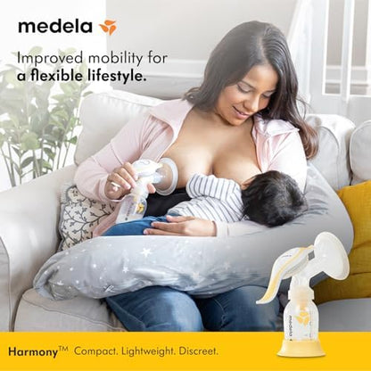 Harmony Flex Manual Breastpump, with 2-Phase Expression Technology, Compact, Lightweight & Ideal for Travelling|B08DBMQSVN