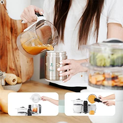 Robot nutribaby+ blanc + contenant Isy inox - Babymoov|B0BPJ1YPYT