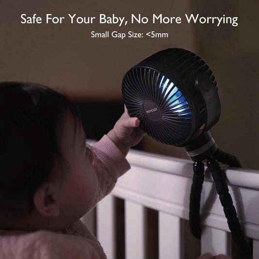 Ventilateur Rechargeable Bébé Poussette