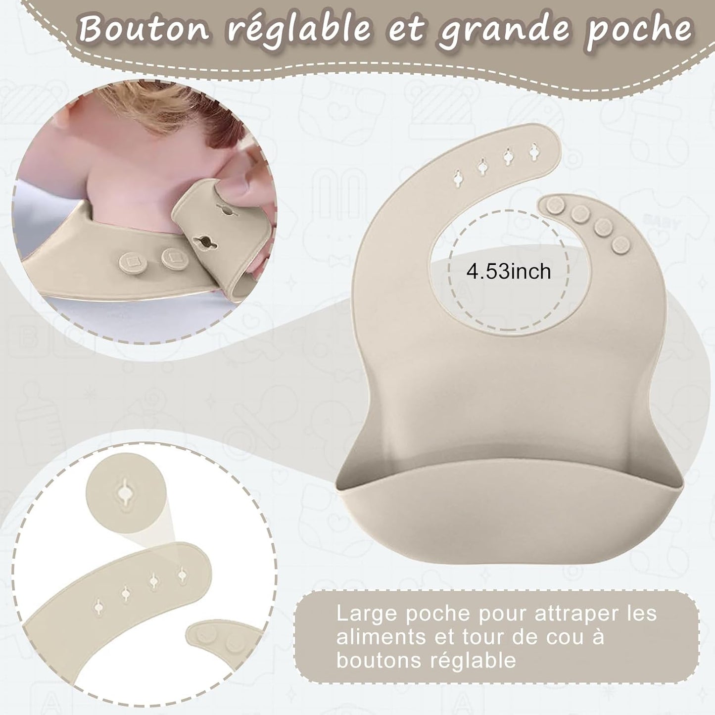 Set repas bébé en silicone (12 pièces)