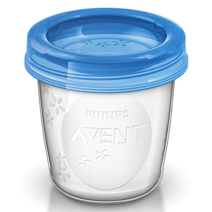 10 Pots de Conservation pour Lait Maternel SCF618/10 Philips Avent