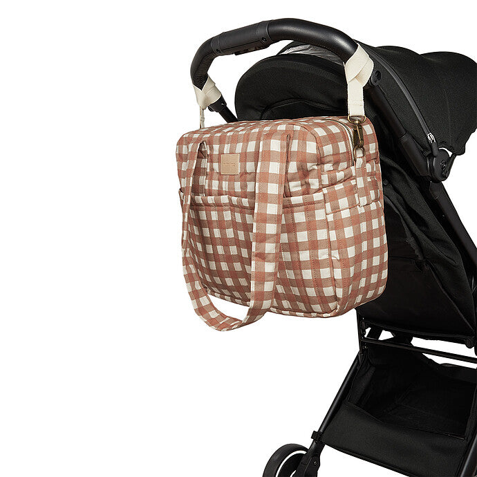 Sac à Langer Hyde Park - Terracotta Checks Nobodinoz