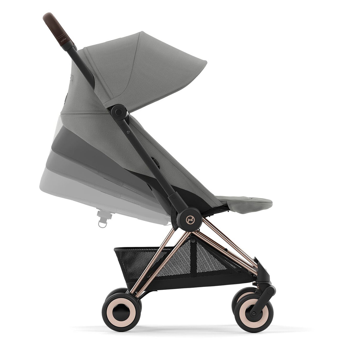 Poussette Ultra-compacte Coya Châssis Rosegold - Mirage Grey Cybex
