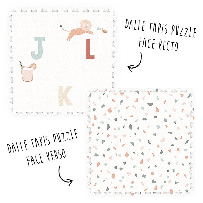 Tapis de Jeux Réversible TILOO - Alphabet & Terrazzo Play&amp;Go