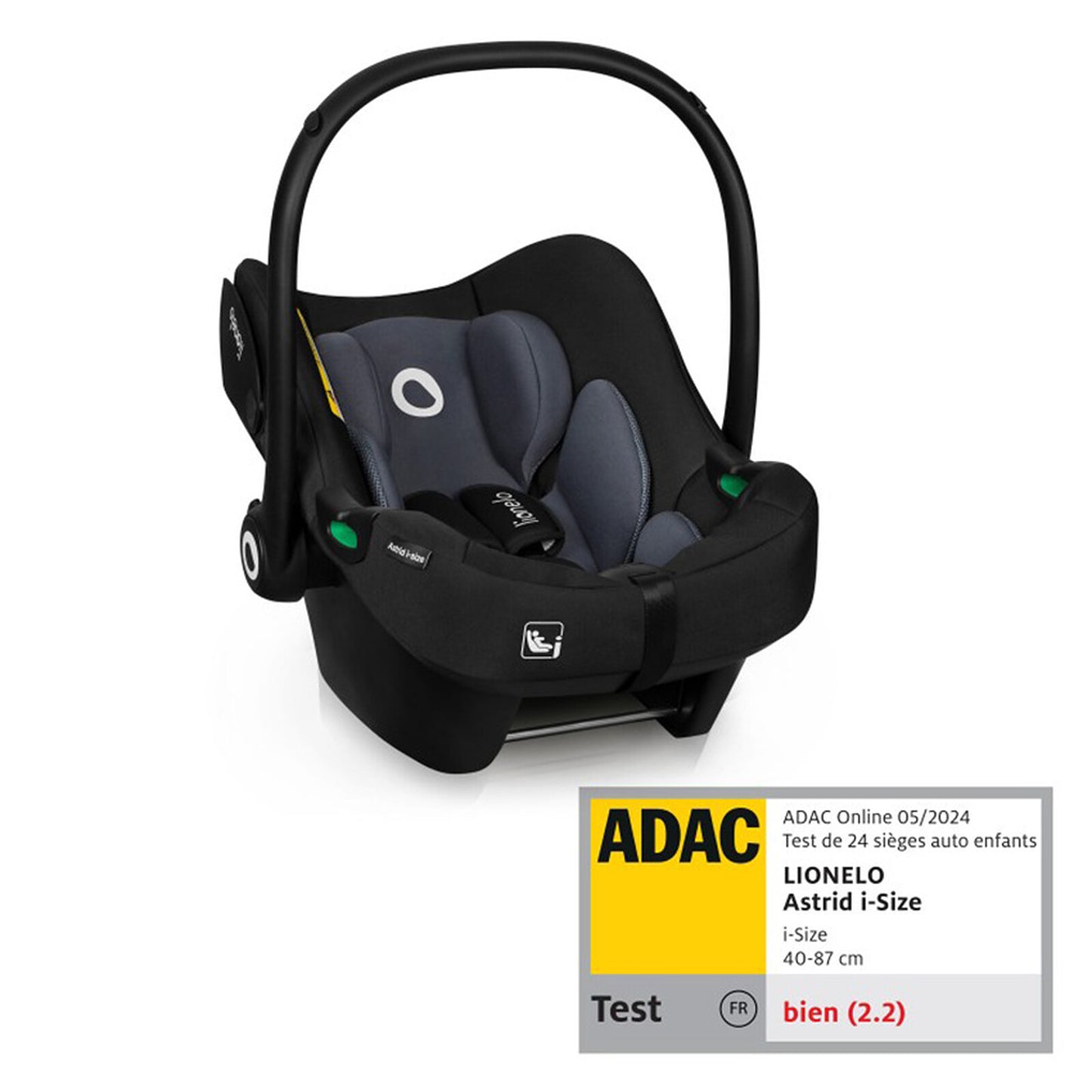 Achat Siège Auto Astrid i-Size Groupe 0+ - Black Grey