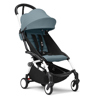 Poussette YOYO³ Complète 0+ et 6  Châssis Blanc - Aqua Stokke