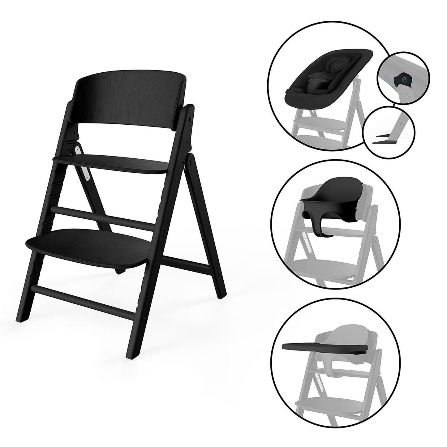 chaise haute cybex click fold 4 en 1 stunning black bebe 1