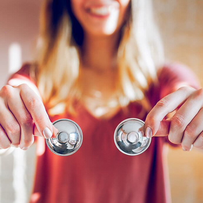 Lot de 2 Coupelles d'Allaitement en Argent - Taille Unique Noacups