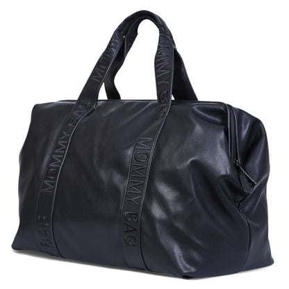 Mommy Bag Large Signature Similicuir - Noir Childhome