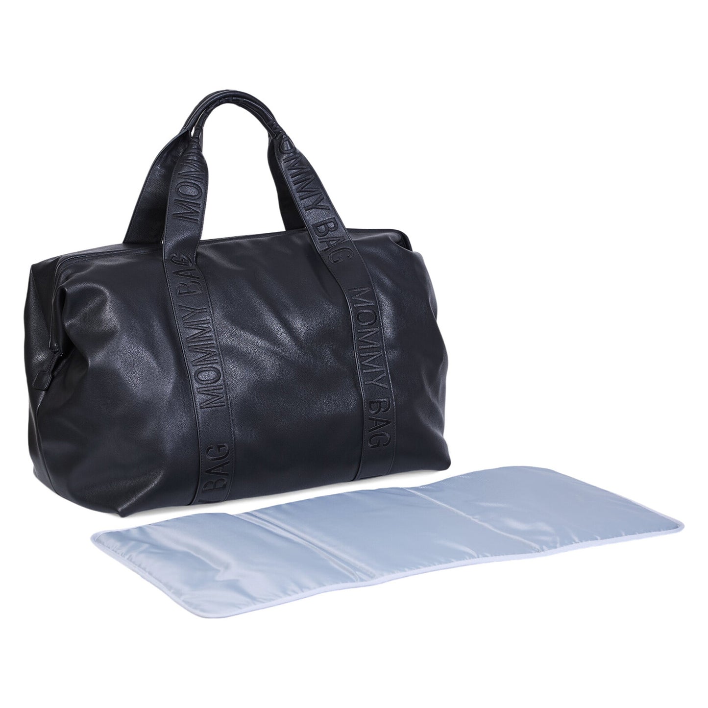 Mommy Bag Large Signature Similicuir - Noir