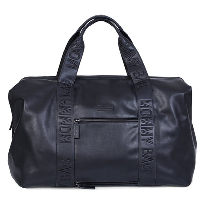 Mommy Bag Large Signature Similicuir - Noir