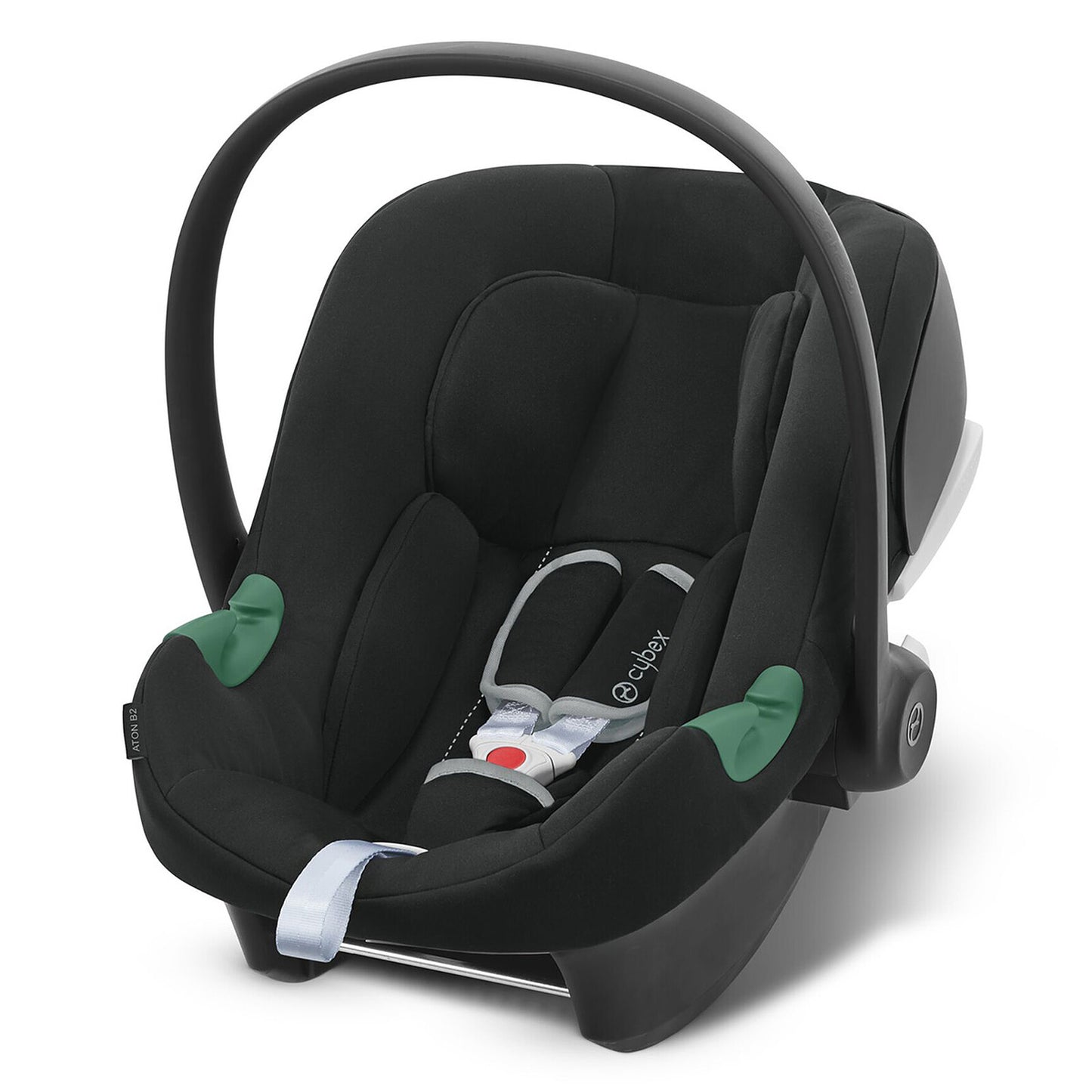 Poussette Trio Balios S Lux Cadre Argent - Siège Auto Aton B2 i-Size - Nacelle Cot S - Stone Grey & Volcano Black & Fog Grey Cybex
