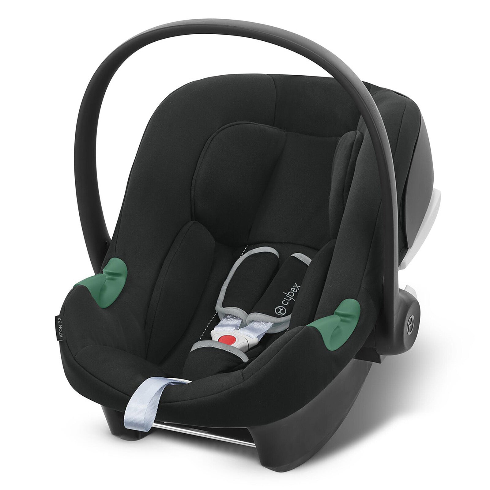 Poussette Trio Balios S Lux Cadre Argent - Siège Auto Aton B2 i-Size - Nacelle Cot S - Stone Grey & Volcano Black & Fog Grey Cybex