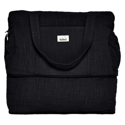 Sac à Langer Effet Lin 24/48H - Réglisse BEBEL