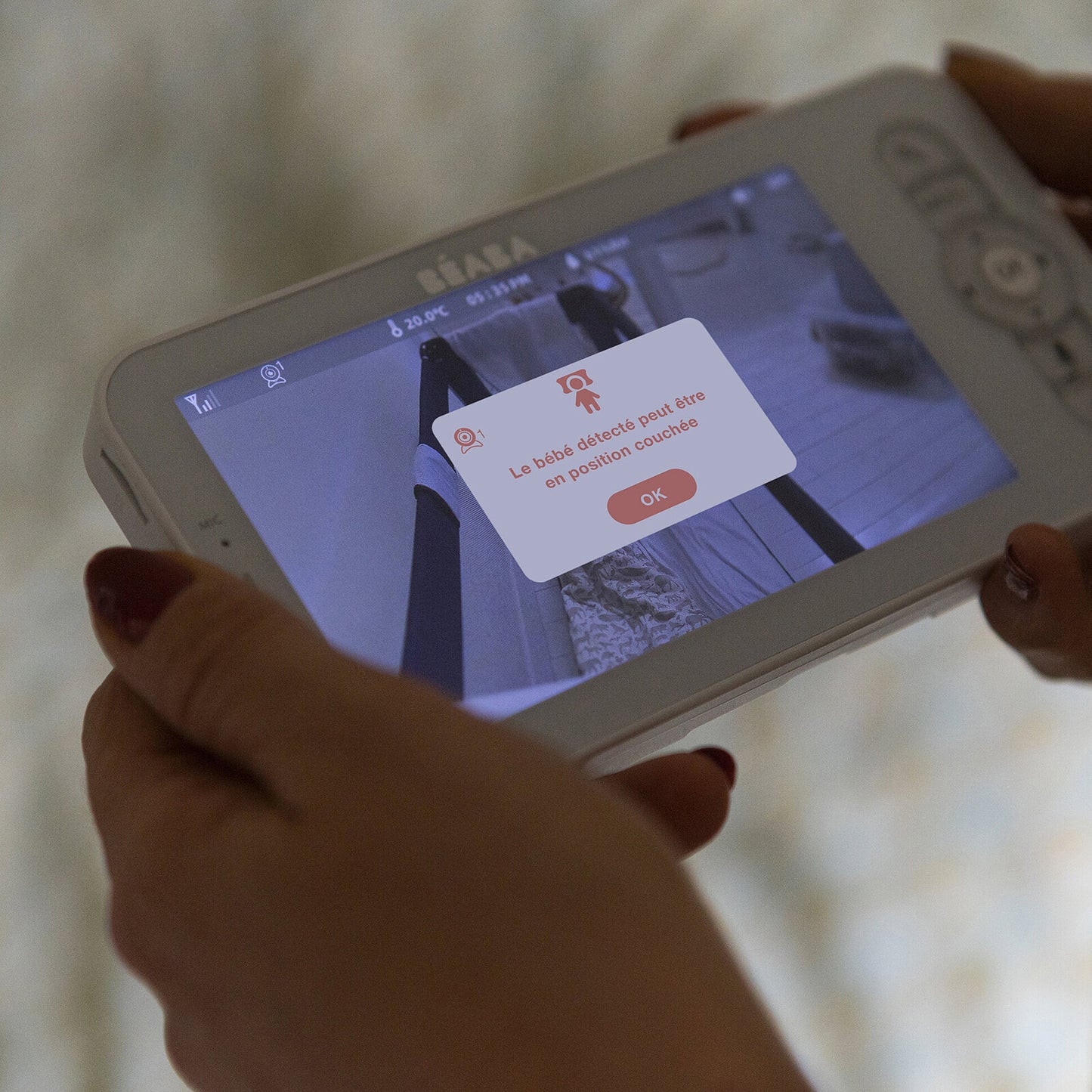 Ecoute-bébé Vidéo Zen Smart AI - White BÉABA
